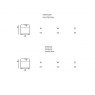 Dimensions for the fixed top and storage footstools from the Seattle range by G Plan.
