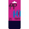 Pretty Polly 40D Opaque Tights 2 Pair Pack