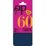 Pretty Polly Tights 60D Opaque 2 Pair Pack