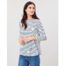 cream floral stripe