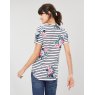 Joules 207986 Celina Print Drapey V Neck Chain Stitch Detail